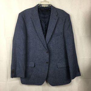Joseph Abboud Linen Wool Blue Sport Coat Sz 48R